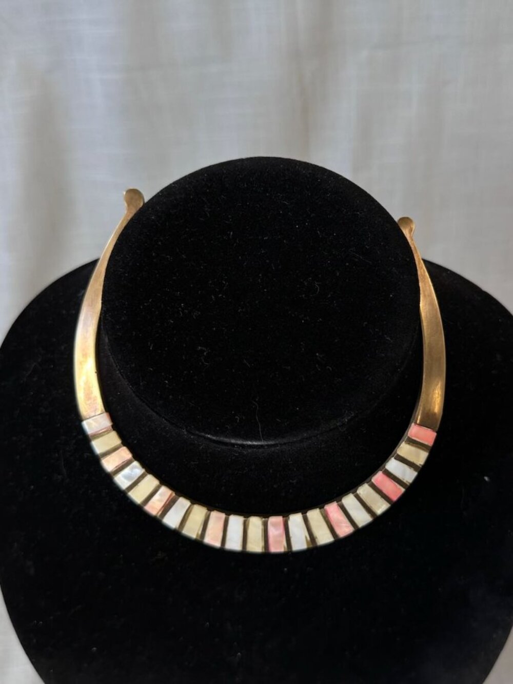 Vintage Brass Collar Choker Necklace